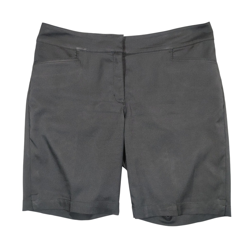 PGA Tour Golf‎ Shorts Women 12 Black Motionflux 360 Stretch Twill Polyester